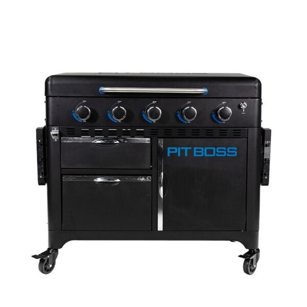 Pit Boss Ultimate Plancha: 5 Burner with Cart (30mb, with Manifold kit) - Free Cover Included