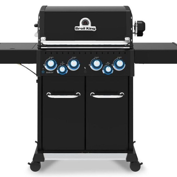 Broil King Baron 490 PRO 4-Burner Gas Grill With With Rotisserie and Side Burner - Shadow