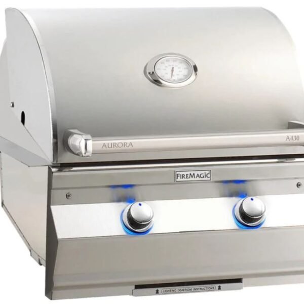 Fire Magic A430i Aurora 24" Built-In Grill with Analog Thermometer, NG A430I-7EAN