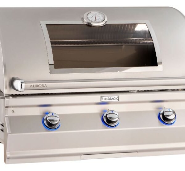 Fire Magic A790i Aurora 36" Built-In Grill with Analog Thermometer and Magic View Window, LP A790I-7EAP-W