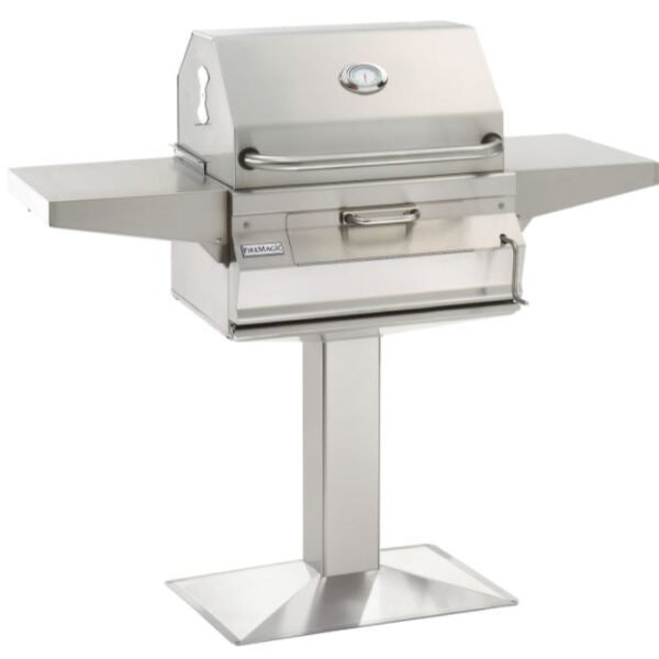 Fire Magic Legacy Charcoal 24" Stainless Steel Patio Post Mount Grill 22-SC01C-P6