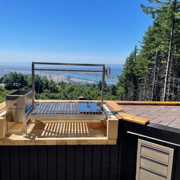 Tagwood BBQ Insert Style Argentine Santa Maria Wood Fire & Charcoal Gaucho Grill Without FirebricksT