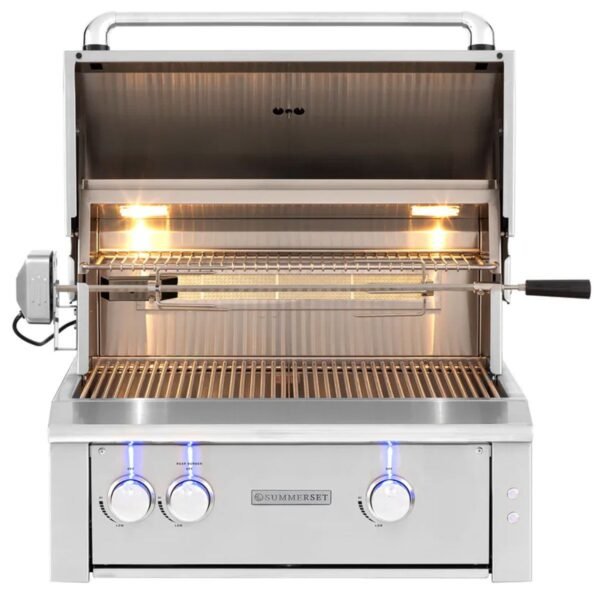 American Made Grills Alturi 30-Inch 2-Burner Built-in Gas Grill With Infrared Rear Burner & Rotisserie Kit
