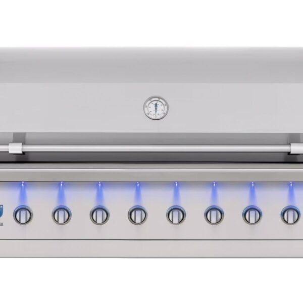 American Made Grills Encore 54-Inch Built-in Hybrid Wood, Charcoal & Gas Grill With Infrared Sear Burner & Rotisserie Kit