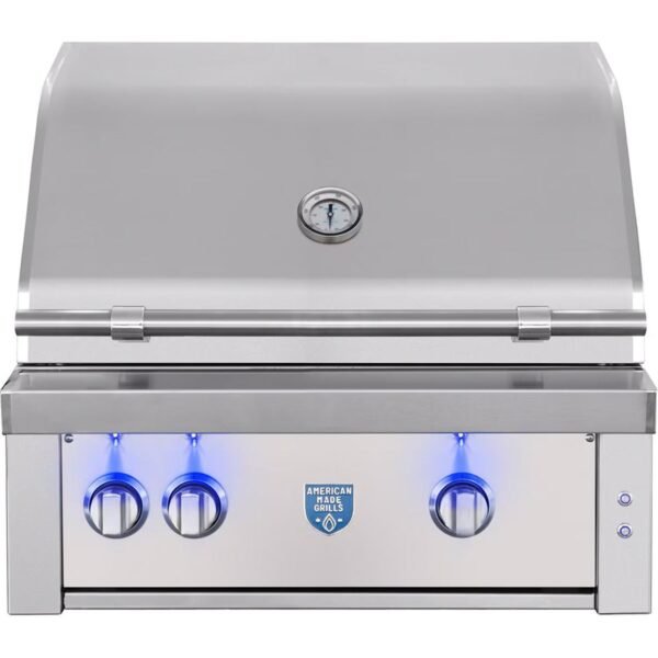 American Made Grills Estate 30-Inch 2 Burner Built-in Gas Grill With Rear Infrared Burner & Rotisserie Kit