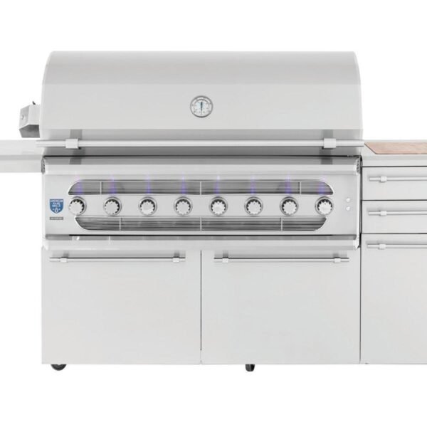 American Made Grills Muscle 54-Inch Freestanding Hybrid Wood, Charcoal & Gas Grill With Infrared Sear Burner & Rotisserie Kit