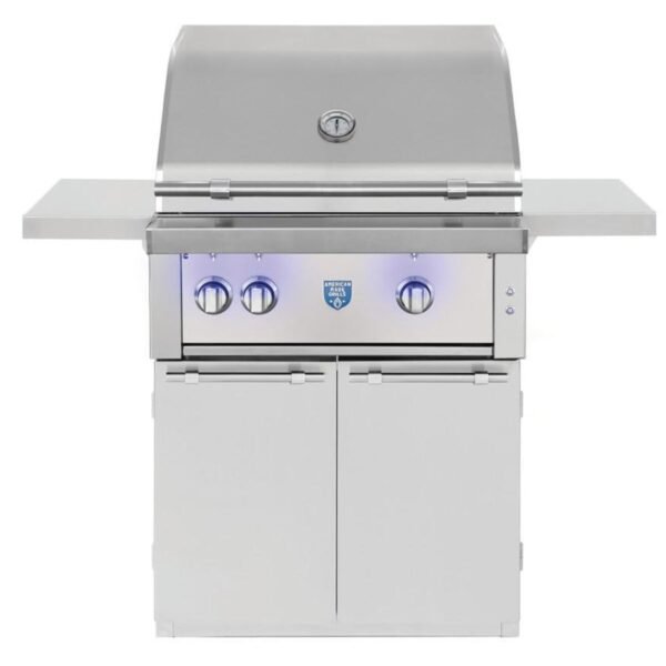 American Made Grills Estate 30-Inch 2 Burner Freestanding Gas Grill With Rear Infrared Burner & Rotisserie Kit
