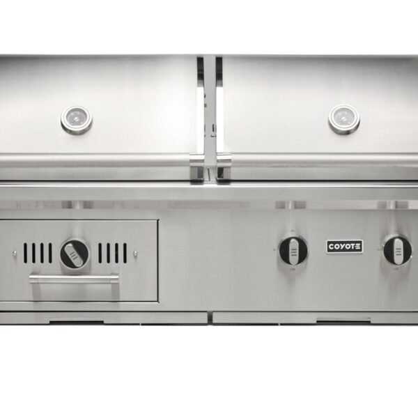 coyote 50-inch built-in gas & charcoal dual fuel hybrid grill