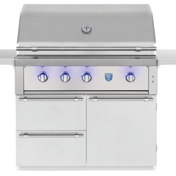 American Made Grills Estate Freedom 42-Inch 3 Burner Freestanding Gas Grill With Rear Infrared Burner
