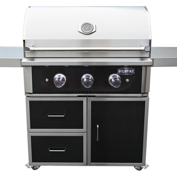 Wildfire Ranch Pro 30-Inch Black 304 Stainless Steel Freestanding Gas Grill