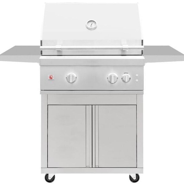 Summerset Quest 30-Inch 2-Burner Freestanding Gas Grill with Rear Infrared Burner, Rotisserie Kit & Drop-In Griddle Plate