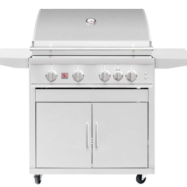 Summerset Sizzler Pro 32-inch 4-Burner Freestanding Gas Grill w/ Rear Infrared Burner