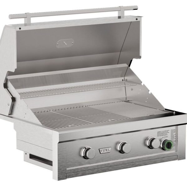 Videl Commercial 36-Inch 3-Burner Built-In Gas Grill with Built-In 1 Hour Timer